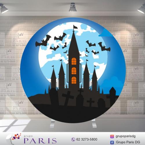 Painel Sublimado Redondo Hotel Transilvânia